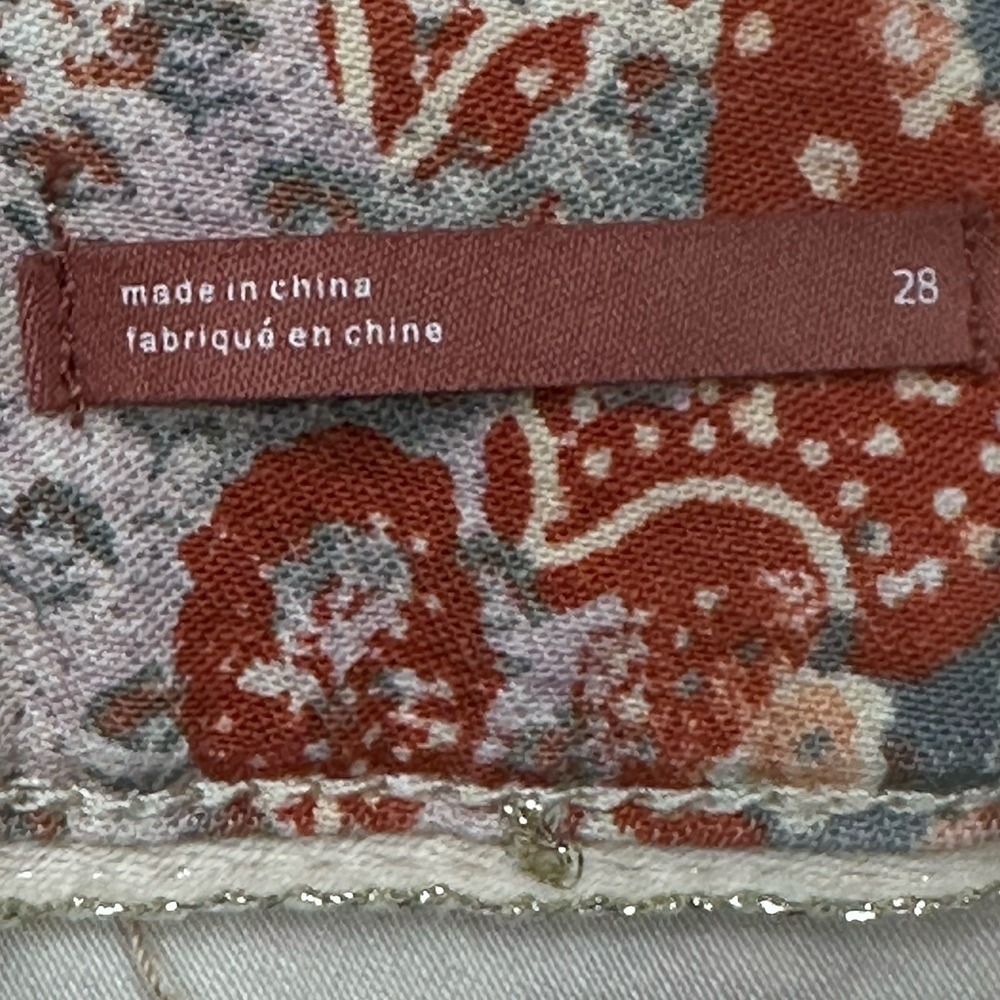 Pilcro Anthropologie Low-Rise The Wanderer Paisley Floral Print Shorts Womens 28 - Picture 7 of 9